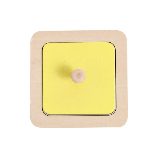 Wooden Geometric Shape Matching Puzzle Board with Mirror Early Educational Toy