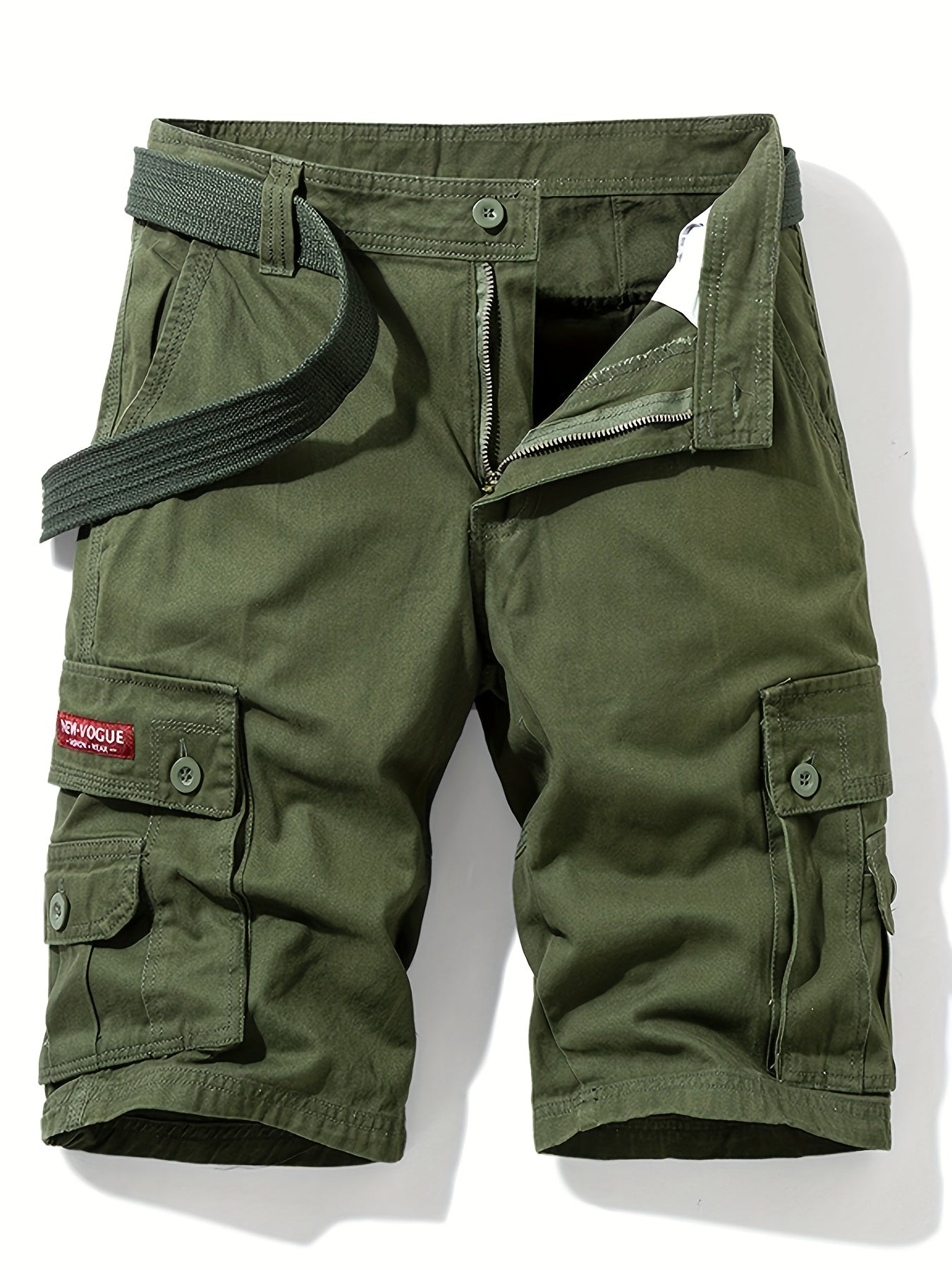 Men's Cotton Cargo Shorts Casual Beach Pants Breathable Multipockets