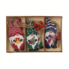 9pcs Christmas Wooden Hanging Box for Decorating and Gifting