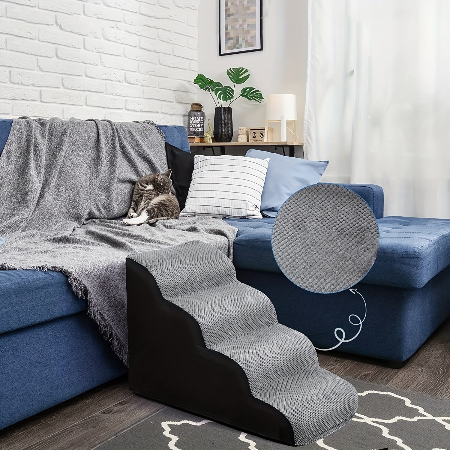 Small Dog Stairs Ramp Climbing Steps Cat Portable Dog Stairs