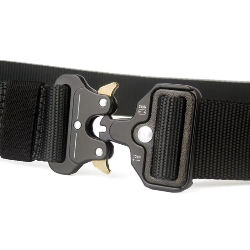 Canvas Polyester Snap Leather Belt with Magnetic Suction for Men