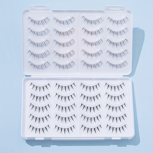 20 Pairs Fluffy Natural False Eyelashes Pack