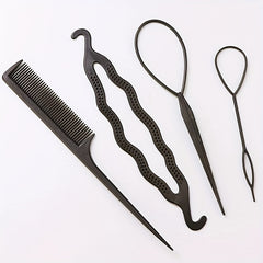 4pcs Hair Accessories Braiding Tools Bun Maker Twist Hair Clips