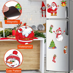 Christmas Garage Door Stickers Cartoon Car Body Magnetic Suction Decor
