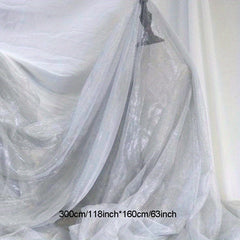 Pearl Silvery Hollow Mesh Perspective Fabric for Wedding Dress