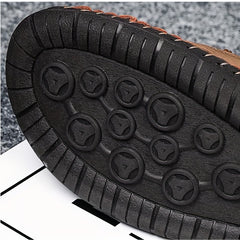 Men's Leather Lace-up Sneakers Ankle Boots