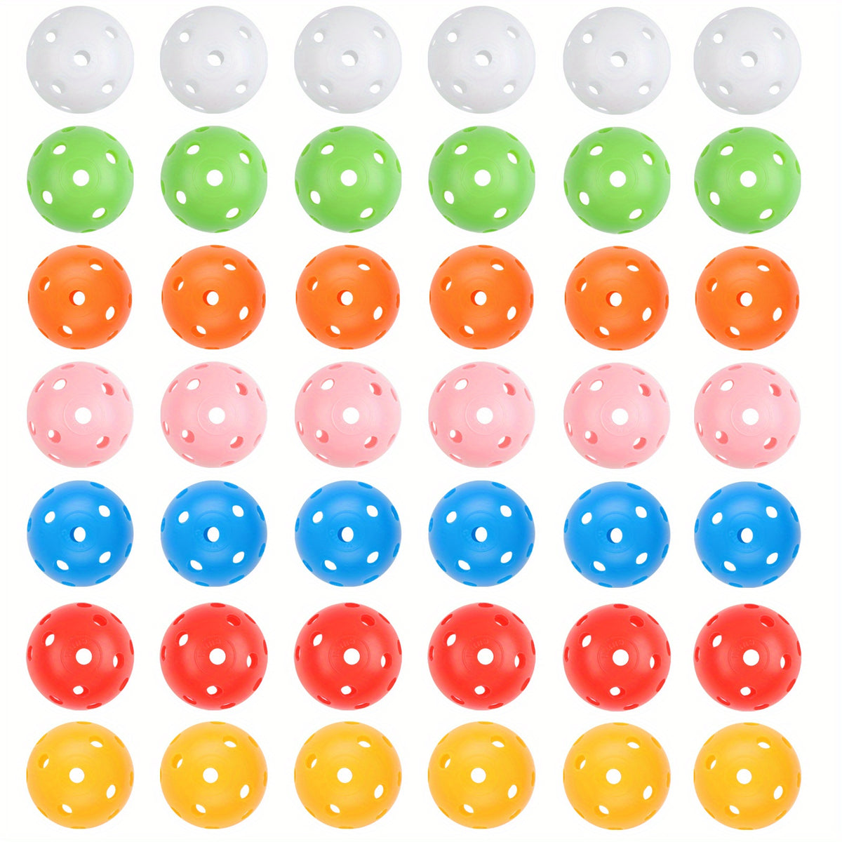 24 Pack Plastic Golf Balls for Backyard Practice and Swing Training