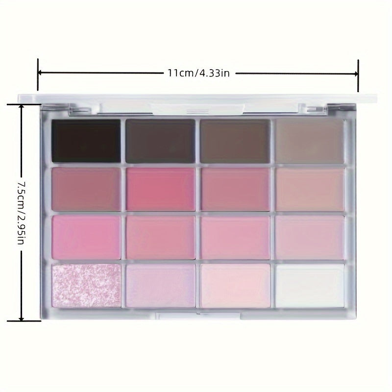 K'APEINE 16 Eyeshadow Palette - Matte & Shimmery Pink Tones Finish