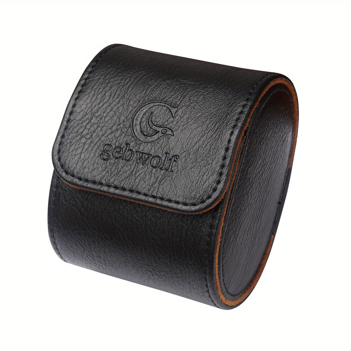 WESSLECO PU Leather Watch Storage Box Single Watch Case Holder