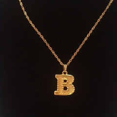 Golden Initial A Pendant Necklace Dainty Letter A Charm Alphabets Jewelry