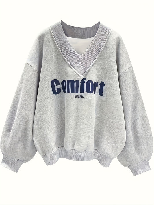 Girls V Neck Sweatshirts for Sports Casual Outfits