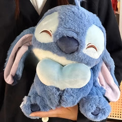 Stitch Plush Toy Pink & Red Heart Soft Fabric Ideal Gift for Birthdays & Valenti
