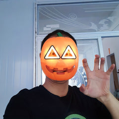 Halloween Pumpkin Mask: Luminous Sounding, Masquerade Tricky Props