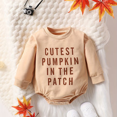 Baby Boys Funny Triangle Bodysuit CUTEST PUMPKIN IN THE PATCH