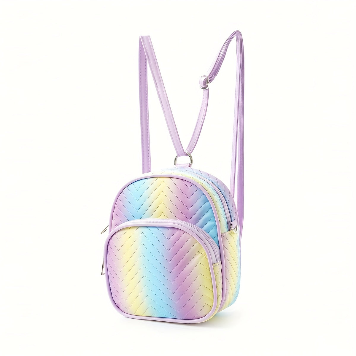 Large Capacity Rainbow Lightweight Quilted Backpack for Kids