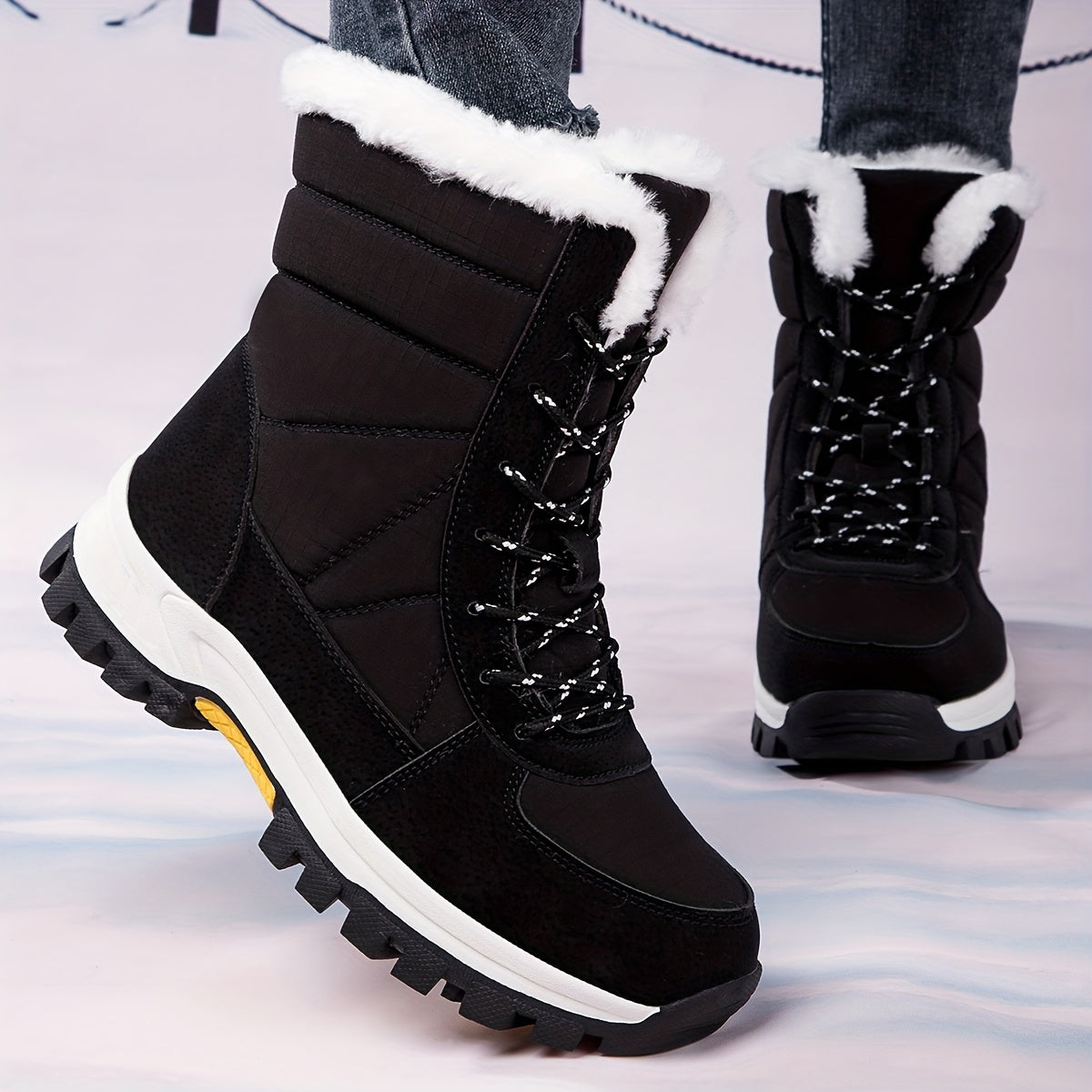 Women's Snow Boots Warm High Top Hiking Boots