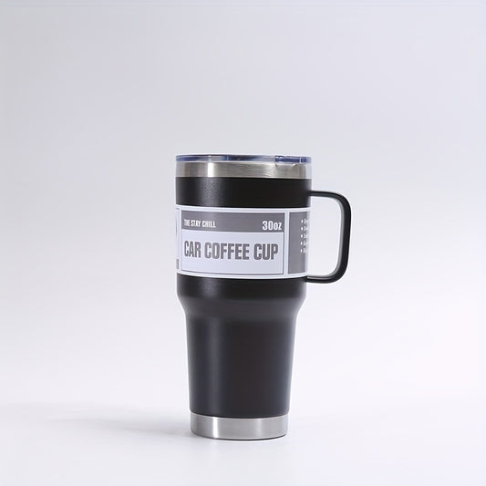 30oz Stainless Steel Insulated Tumbler With Handle, Straw & Lid