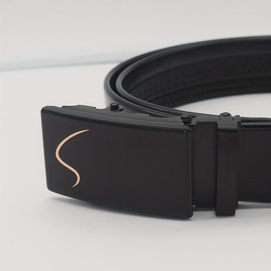 Men's S Pattern PU Casual Business Belt