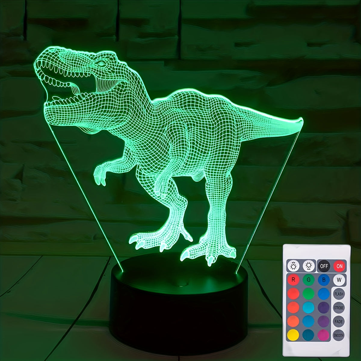 Dinosaur 3D Night Light Lamp LED Baby Nursery Kids Room Home Decor Xmas Birthday