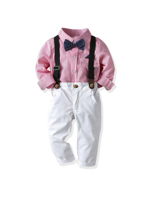Boys Formal Outfit Long Sleeves Shirt Set