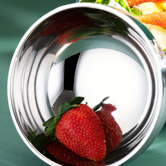 1pc Stainless Steel Anti-scald Bowl Household Rice Soup Serving Salad Mixing Bow