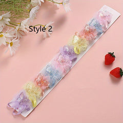 10pcs Sweet Bow Butterfly Hair Clips Princess Hair Accessories