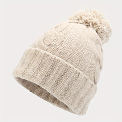 Fashionable Knitted Hat Scarf Gloves Set Warm Winter Set