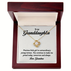 Granddaughter Birthday Pendant Necklace - Special Gift from Grandma