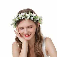 Boho Flower Wreath Headdress for Wedding Bride