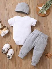 Baby Boys LITTLE BROTHER Short Sleeve Bodysuit Set