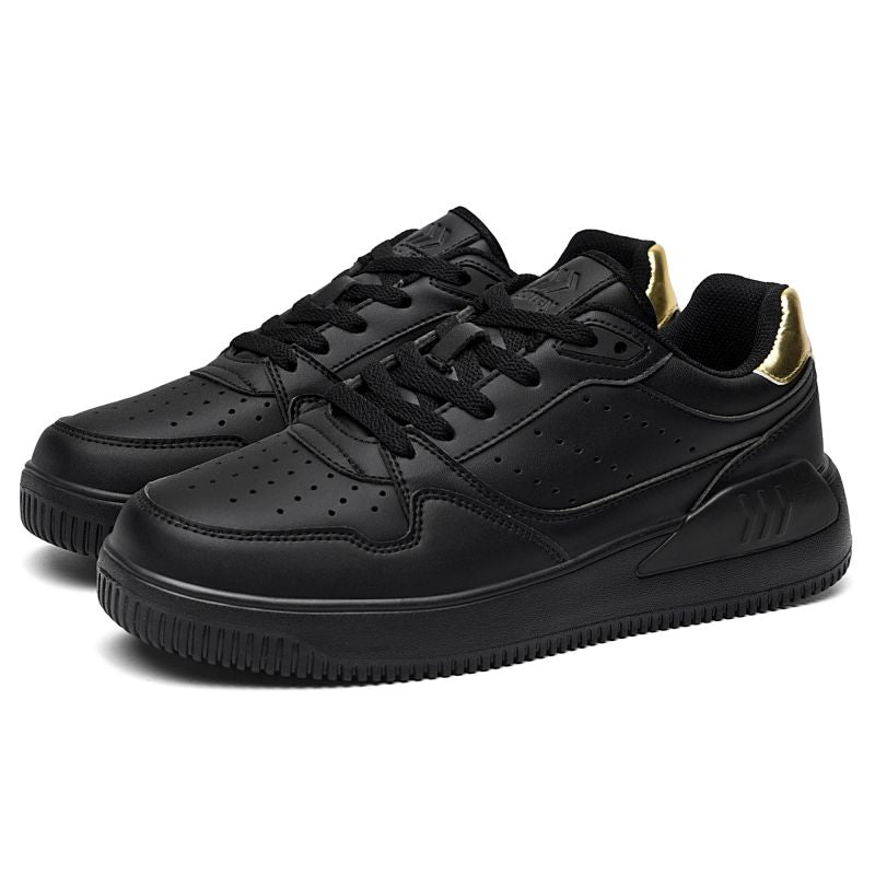 Men's Faux Leather Lace Up Skate Sneakers Casual Elevator Shoes