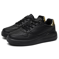 Men's Faux Leather Lace Up Skate Sneakers Casual Elevator Shoes
