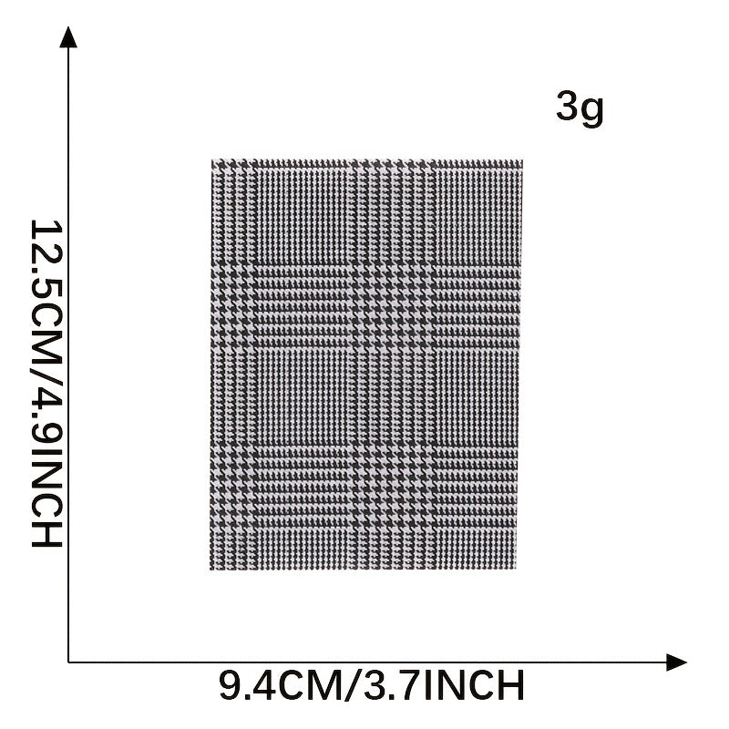 5pcs Plaid Striped Square DIY Patch Sewing Patchwork Decorative Accessories