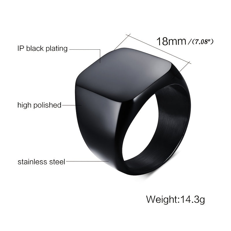 Men's Stainless Steel Ring Band Size 10