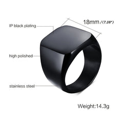 Men's Stainless Steel Ring Band Size 10