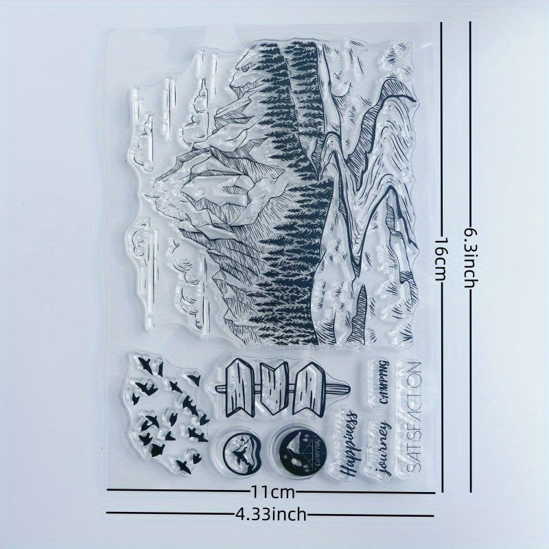 Travel Camping Hand Account Stamp Reusable Stationery Cartoon Stamp