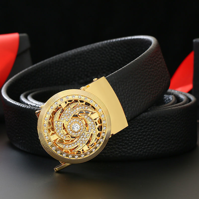Men's Lucky Casual Inlaid Diamond Leather Belt