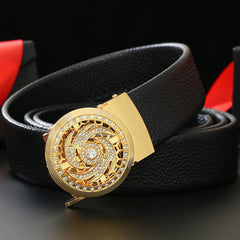 Men's Lucky Casual Inlaid Diamond Leather Belt