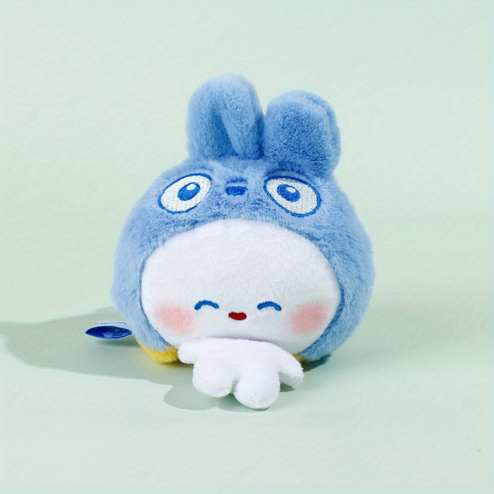 Double-Sided Bunny Doll Charm Plush Toy Pendant for Girls