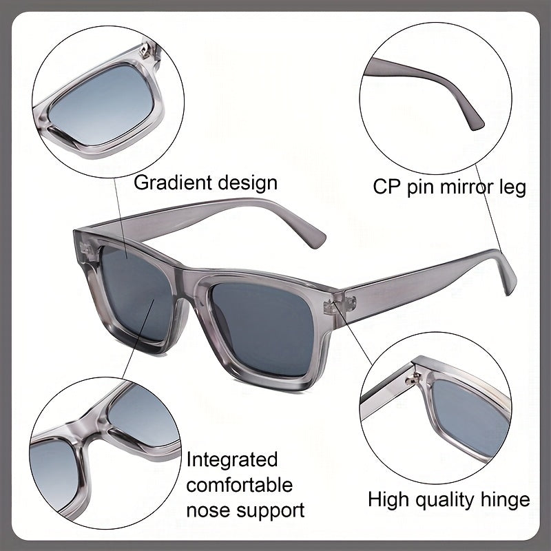 Men's Square Frame Sunglasses Sunshade Outdoor Cycling Sunglasses