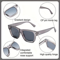 Men's Square Frame Sunglasses Sunshade Outdoor Cycling Sunglasses
