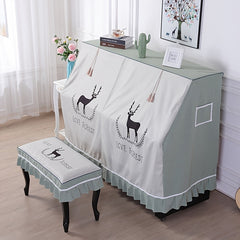 Cloth Piano Cover Dustproof Half Open
