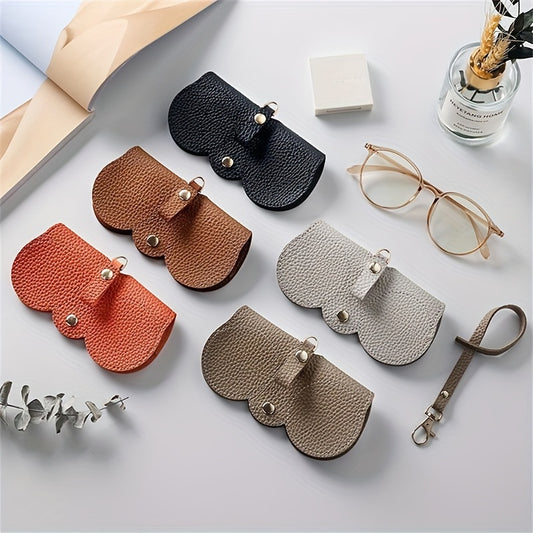 Lychee Embossed Glasses Bag PU Leather Sunglasses Pouch