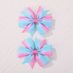 2pcs Bow Hair Clip Ponytail Clip Baby Girls Hair Accessories Set