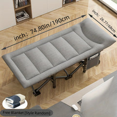 Outdoor Folding Bed Single Person Nap Bed Beach Camping Bed