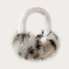 Women's Floral Pattern Ear Warmer Winter Ear Muff Soft Fur Interior