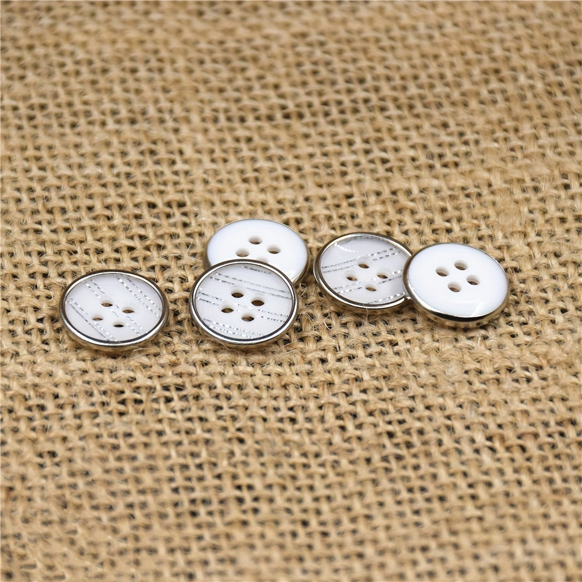 10PCS Resin Bag Copper Four Eyes Button Shirt Suit Uniform Button