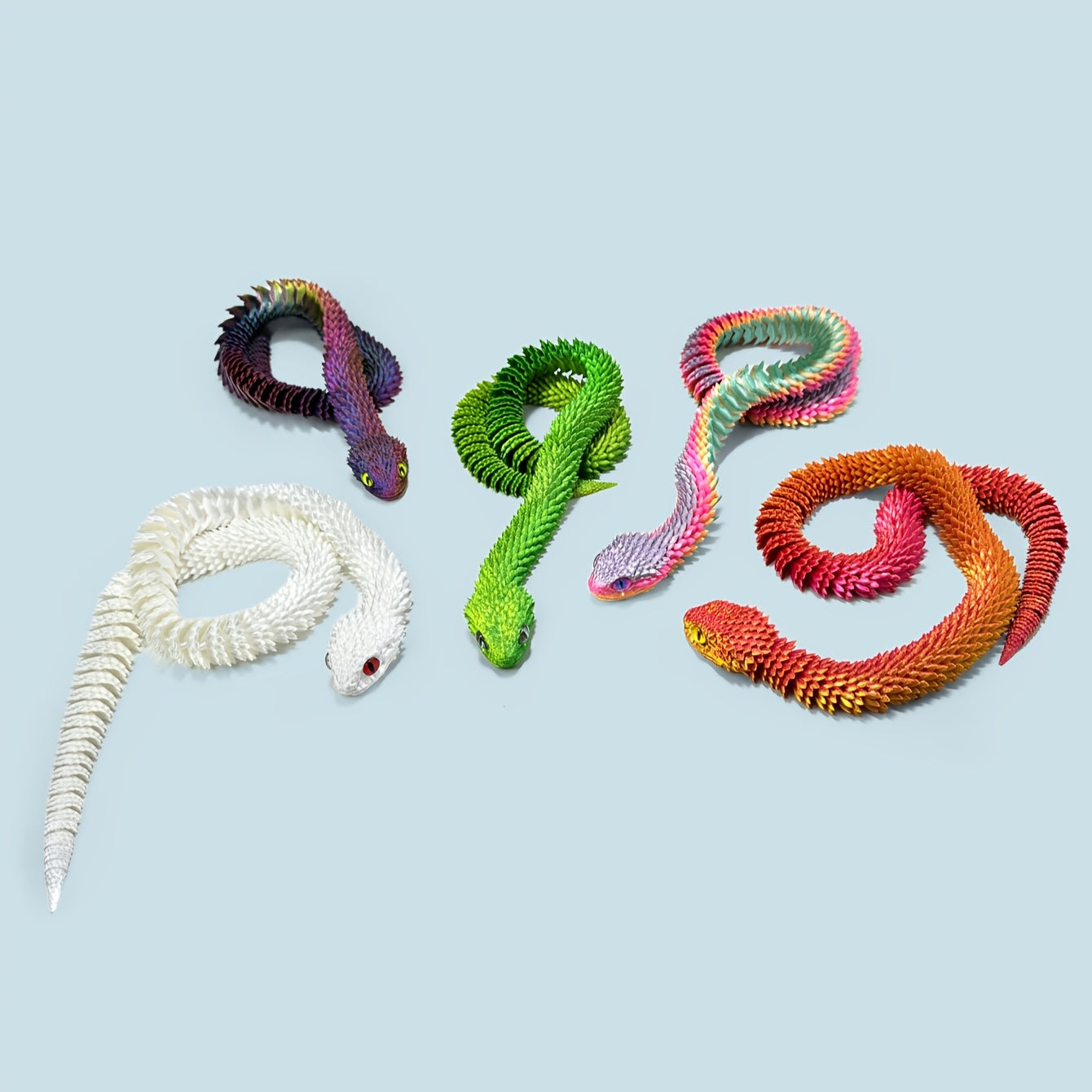 3D Printed Snake Statue Home Car Decoration Unique For Halloween