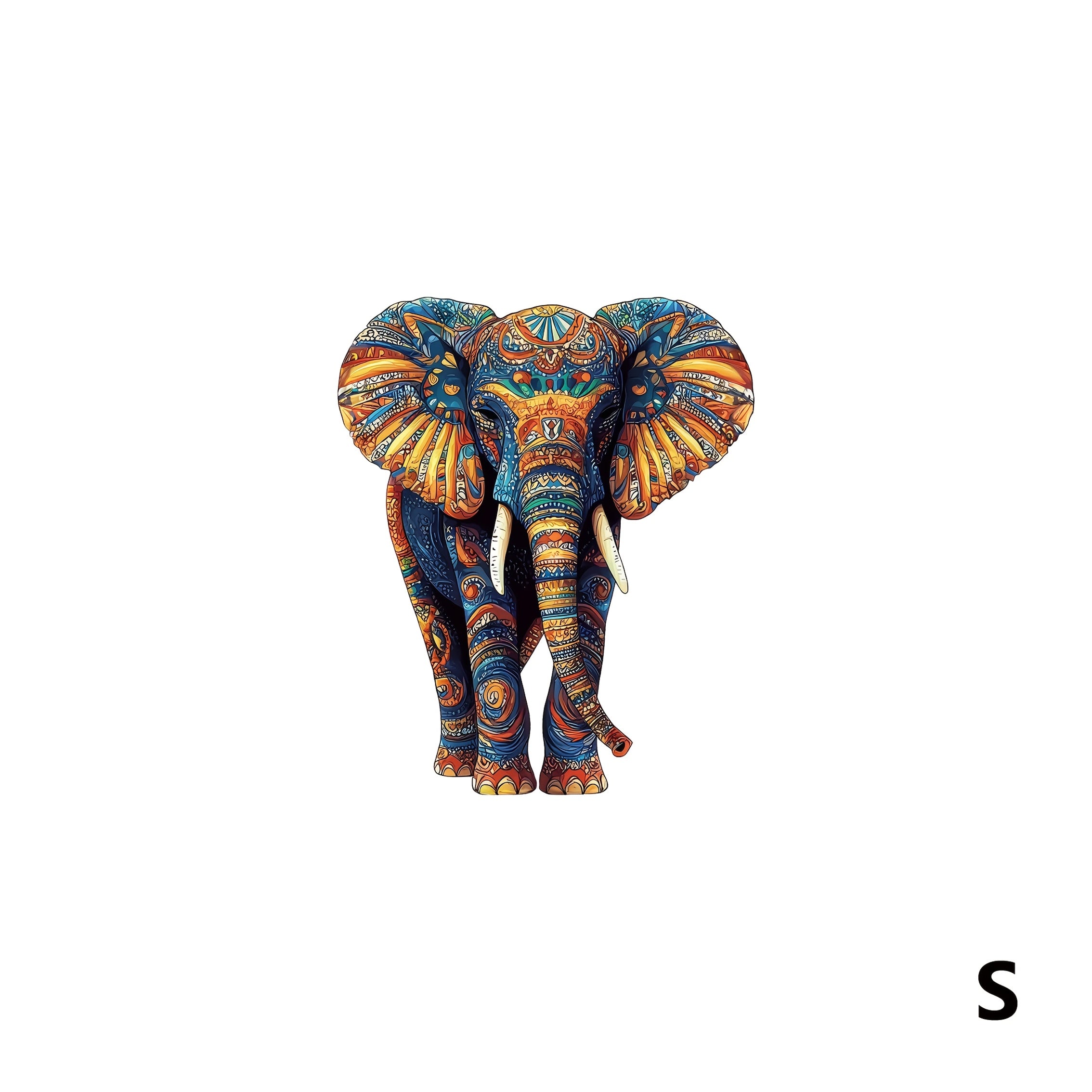 Colorful Elephant Wooden Puzzle Boxed Unique Relax Gift