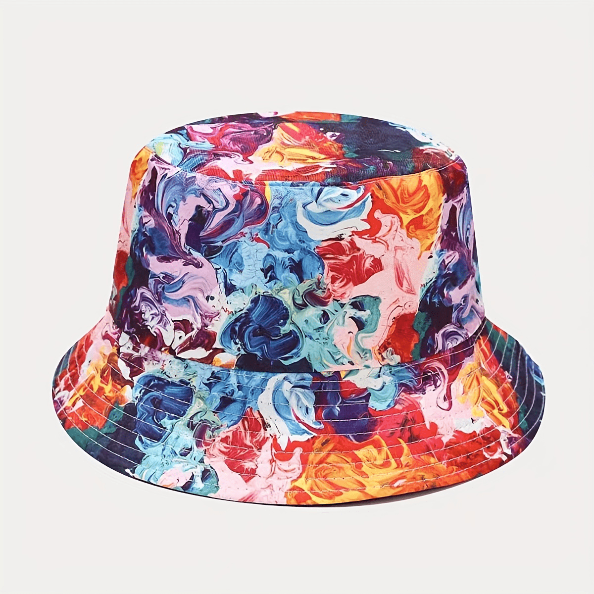 Tie Dye Reversible Bucket Hat Laser Print Unisex Basin Hat